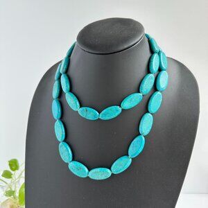 Dyed Magnesite Turquoise Bead Necklace